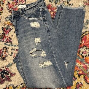 Vero Moda Women's Ripped Gray Jeans